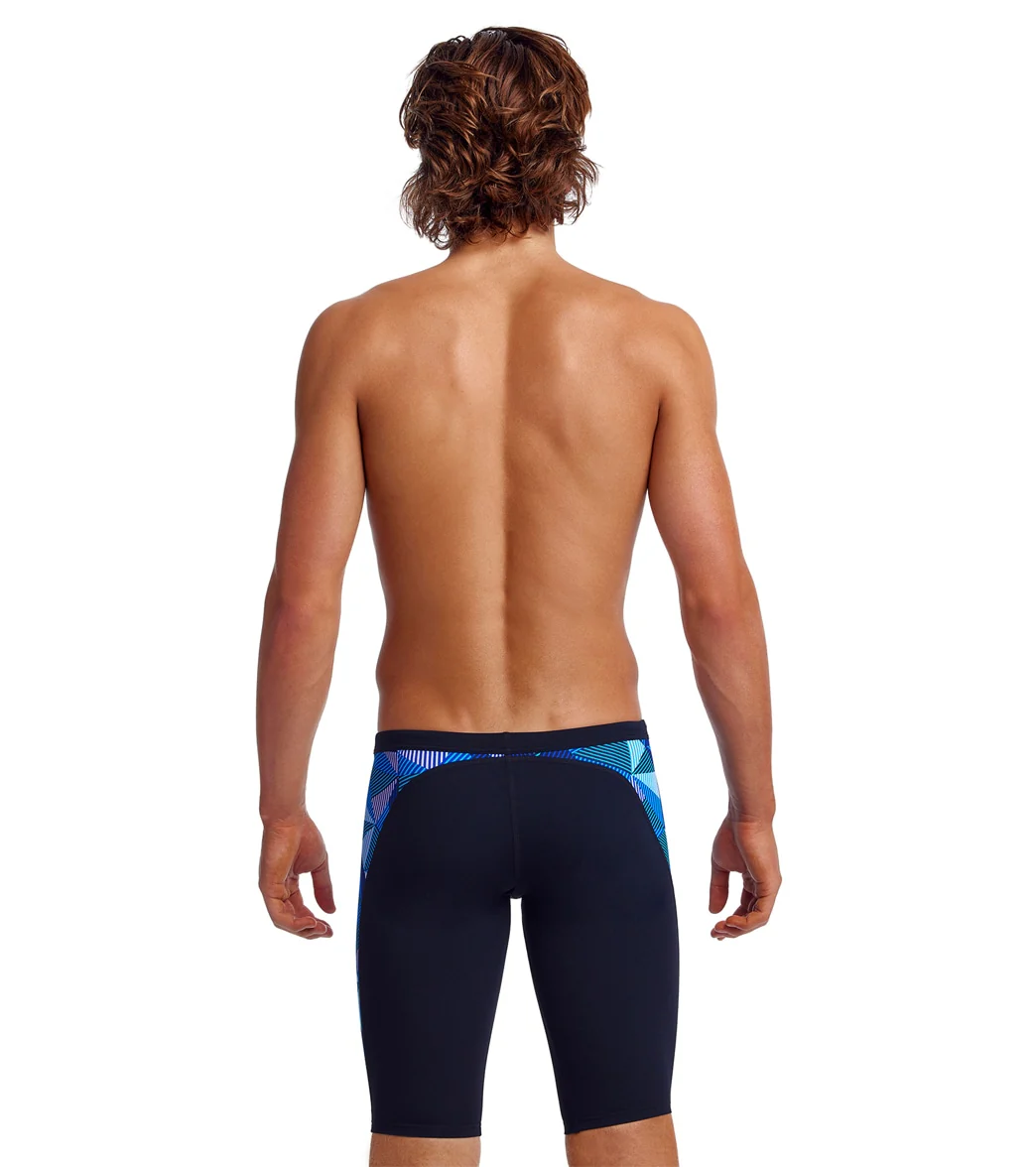 Funky Trunks Men's Blue Bars Jammer Swimsuit - Image 3