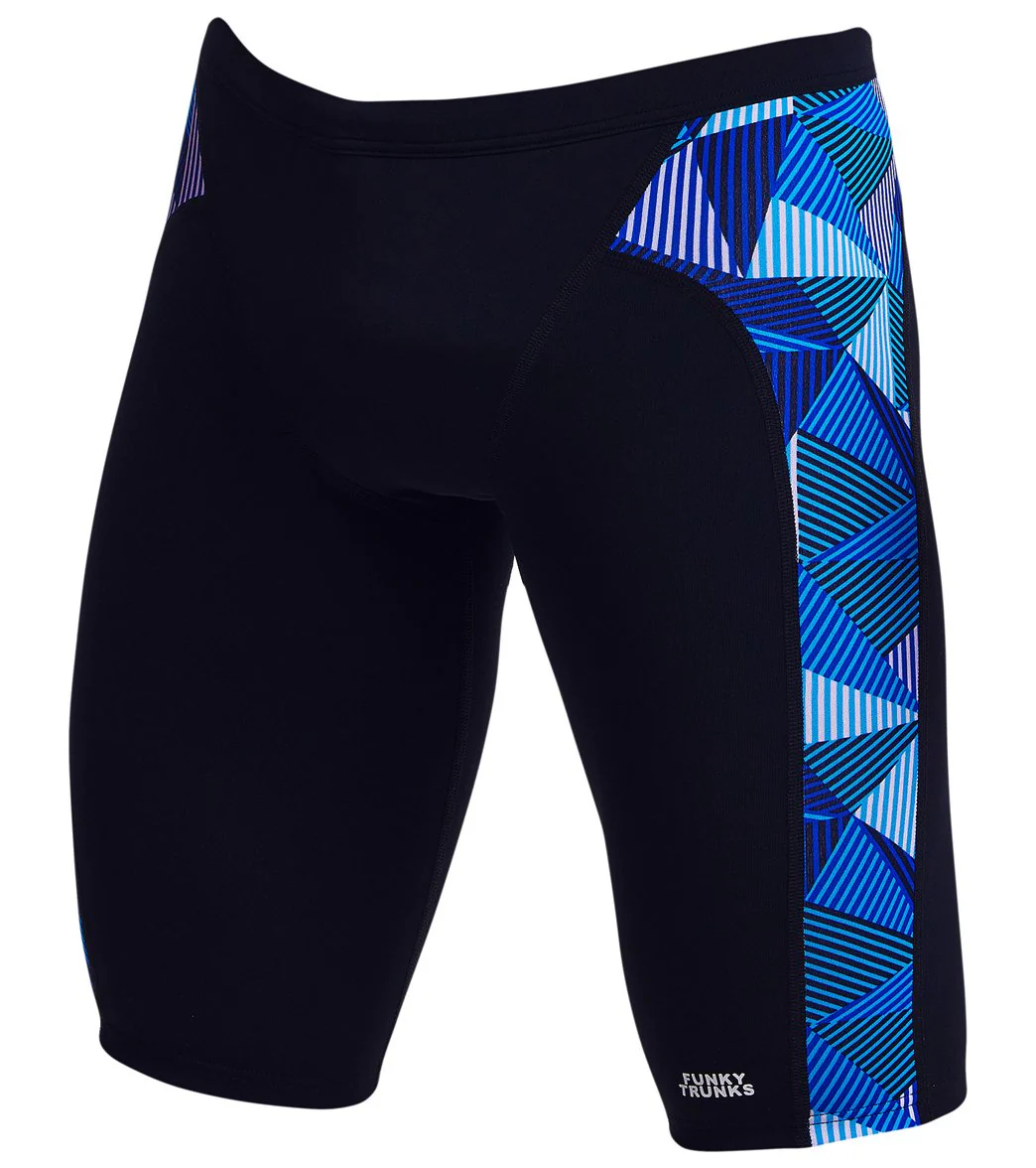 Funky Trunks Men's Blue Bars Jammer Swimsuit - Image 4
