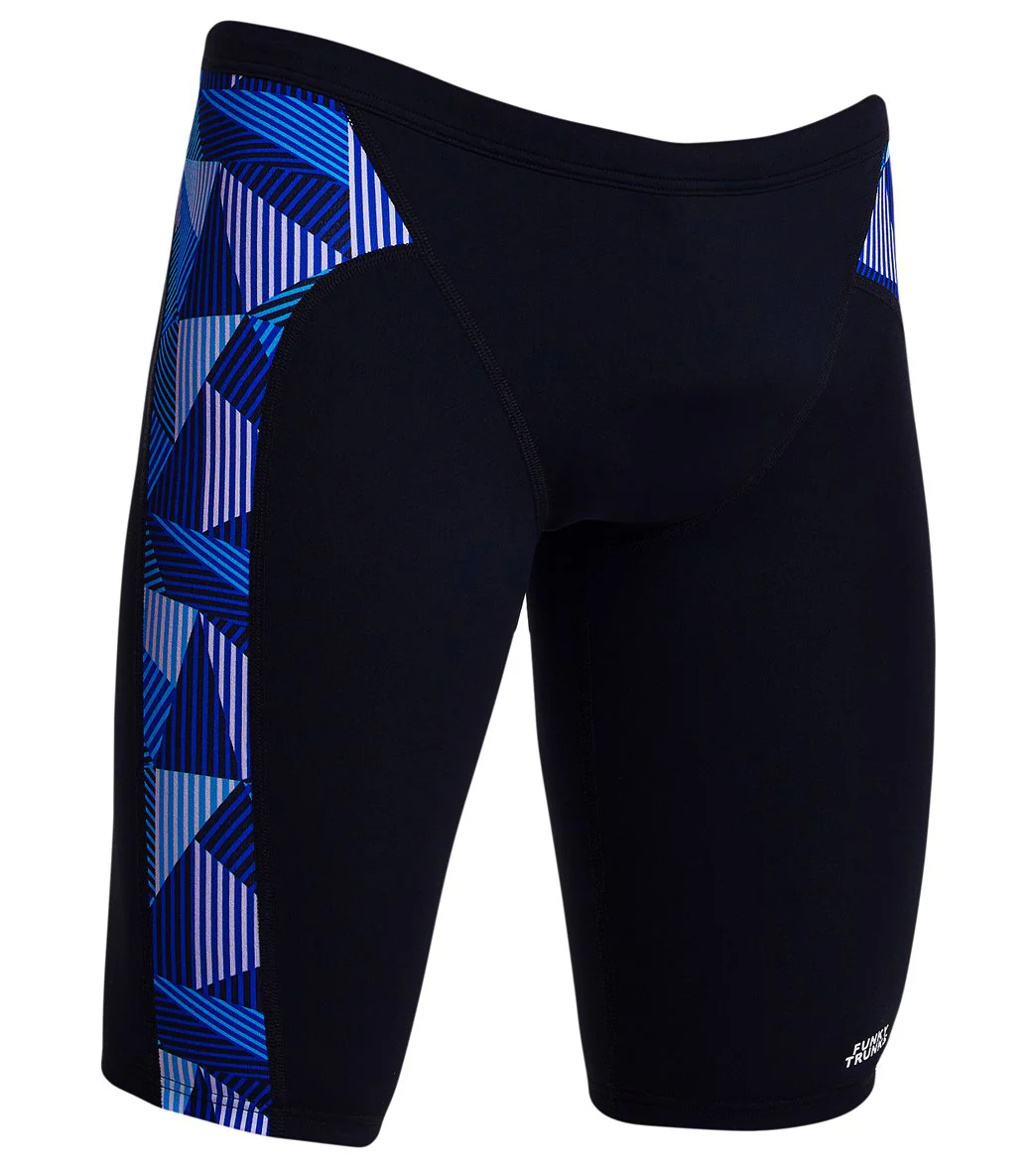 Funky Trunks Men's Blue Bars Jammer Swimsuit - Image 5