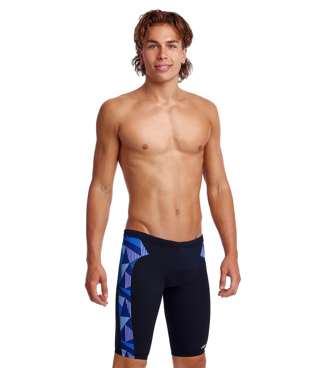 Funky Trunks Men's Blue Bars Jammer Swimsuit - Image 7