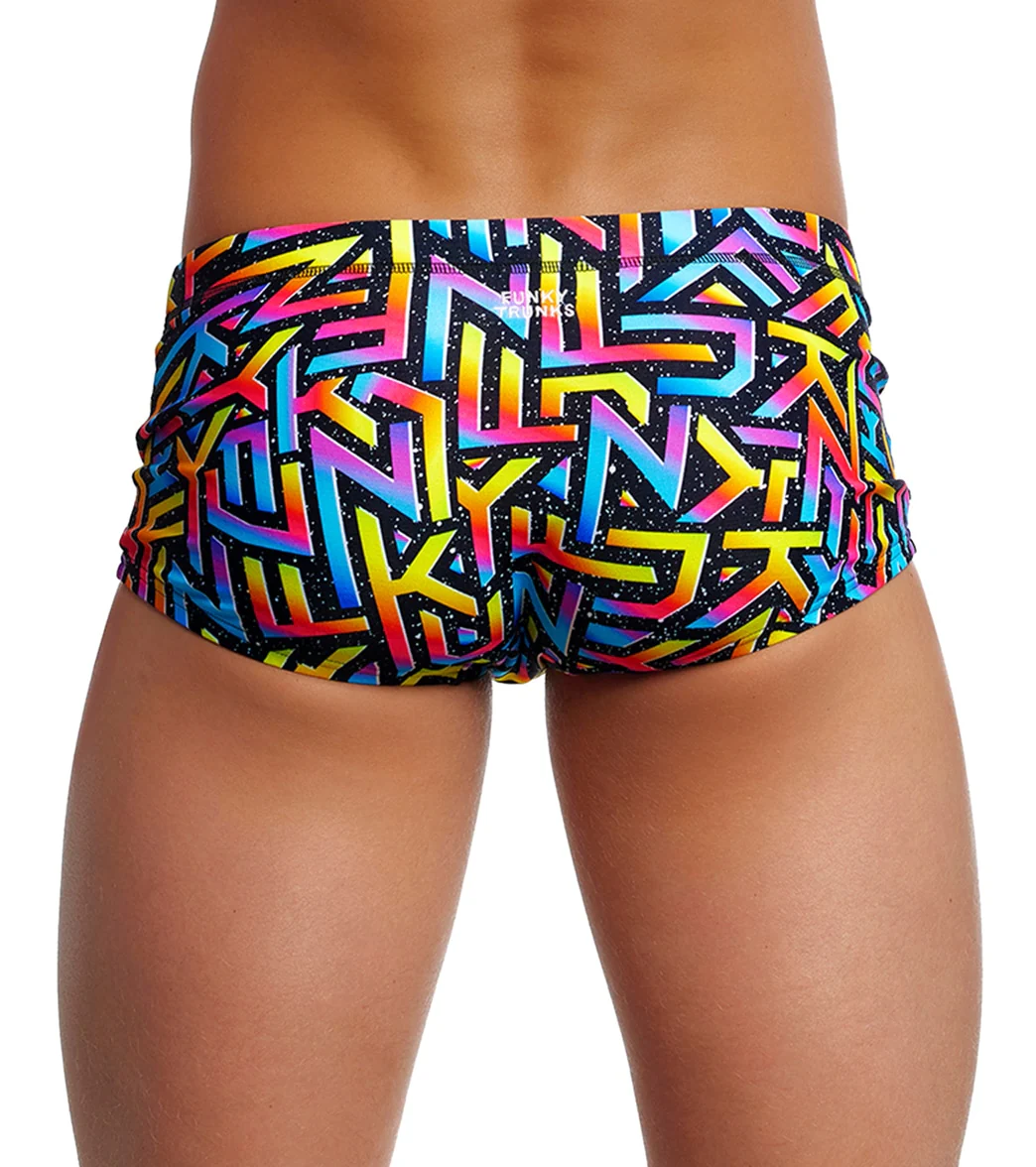 Funky Trunks Men's Brand Galaxy Plain Front Trunk Square Leg Swimsuit - Image 3