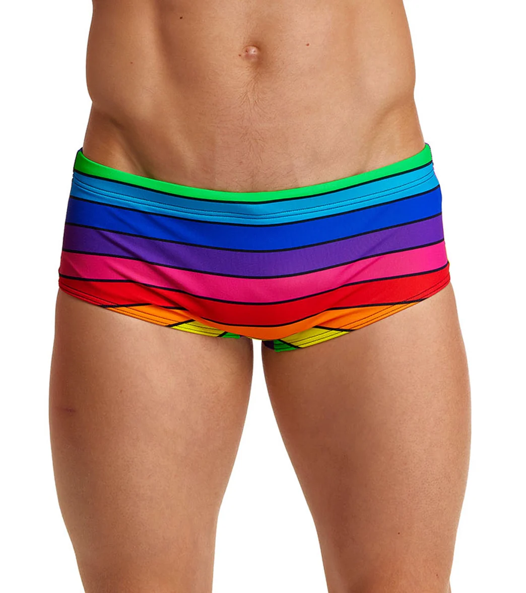 Funky Trunks Men's Rainbow Racer Sidewinder Trunk Square Leg Swimsuit - Image 3
