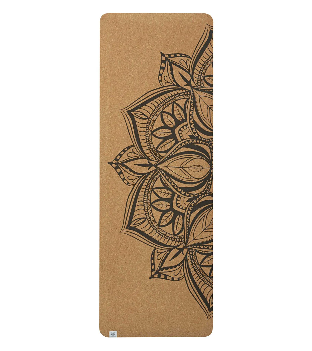 Gaiam Printed Cork Yoga Mat 68" 6mm - Image 5