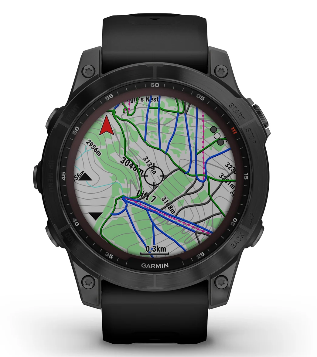Garmin Fenix 7 Sapphire Solar Black DLC Titanium/Black Band - Image 4