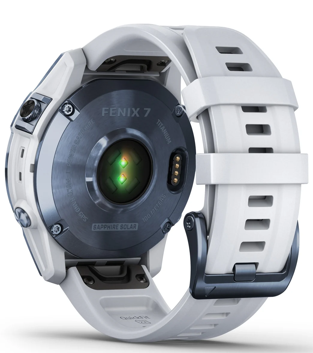 Garmin Fenix 7 Sapphire Solar Mineral Blue DLC Titanium/Whitestone Band - Image 10