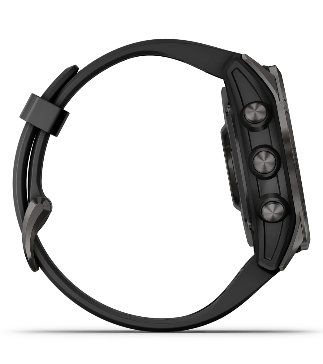 Garmin Fenix 7S Sapphire Solar Carbon Gray DLC Titanium/Black Band - Image 5