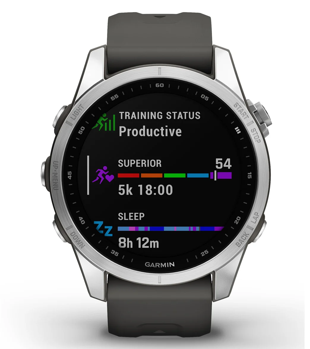 Garmin Fenix 7S Silver/Graphite Band - Image 2