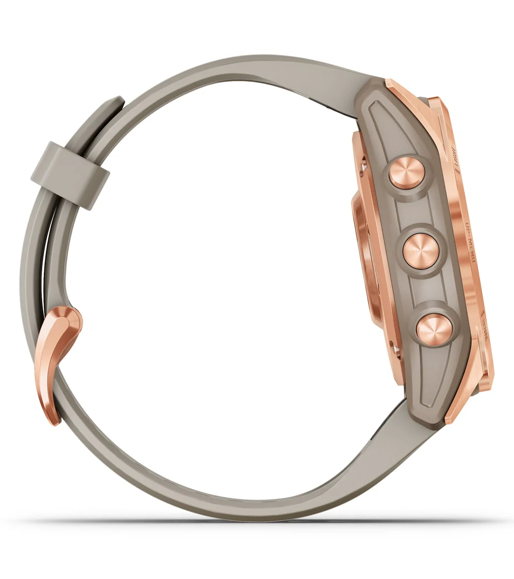 Garmin Fenix 7S Solar Rose Gold/Light Sand Band - Image 5