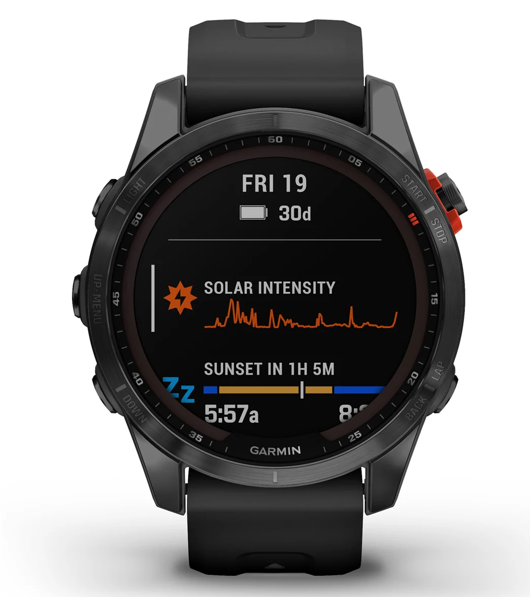 Garmin Fenix 7S Solar Slate Gray/Black Band - Image 2