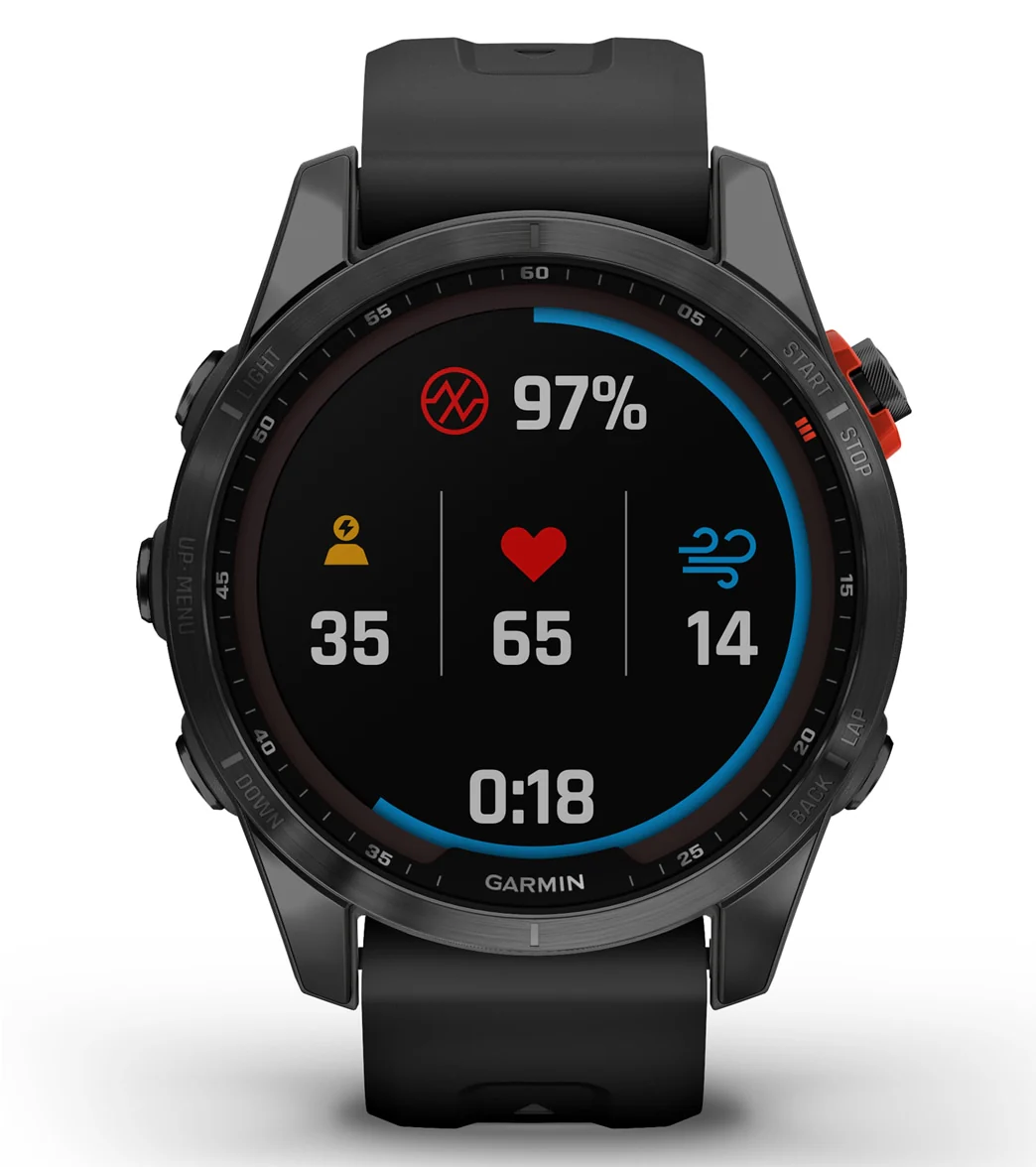 Garmin Fenix 7S Solar Slate Gray/Black Band - Image 6