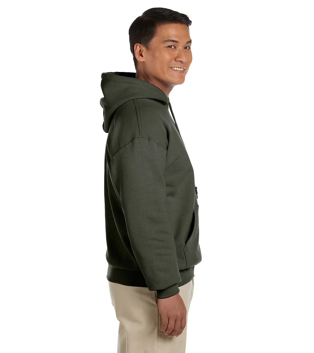 Gildan Unisex Heavy Blend Hoodie Military Green - Image 2