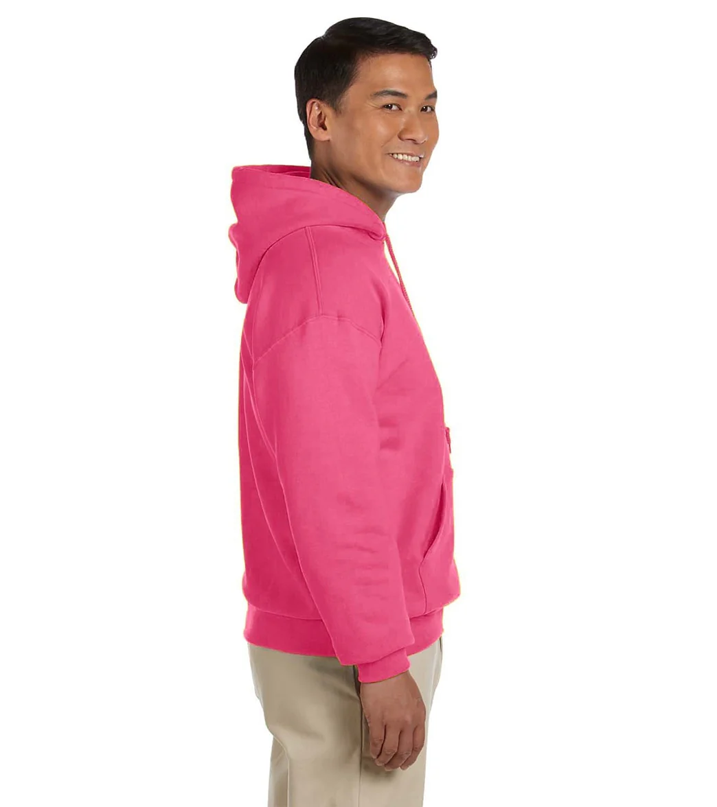 Gildan Unisex Heavy Blend Hoodie Safety Pink - Image 2