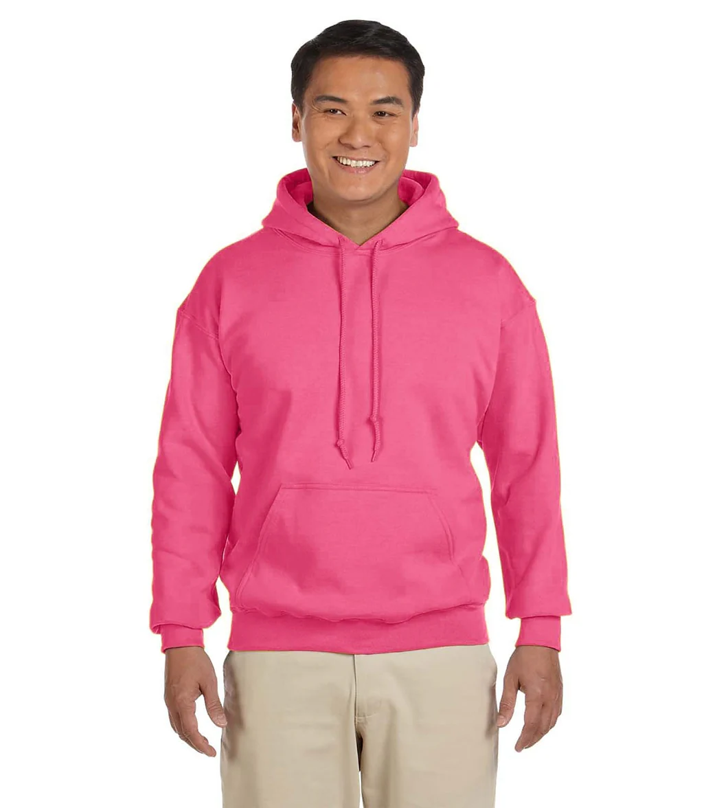 Gildan Unisex Heavy Blend Hoodie Safety Pink - Image 5