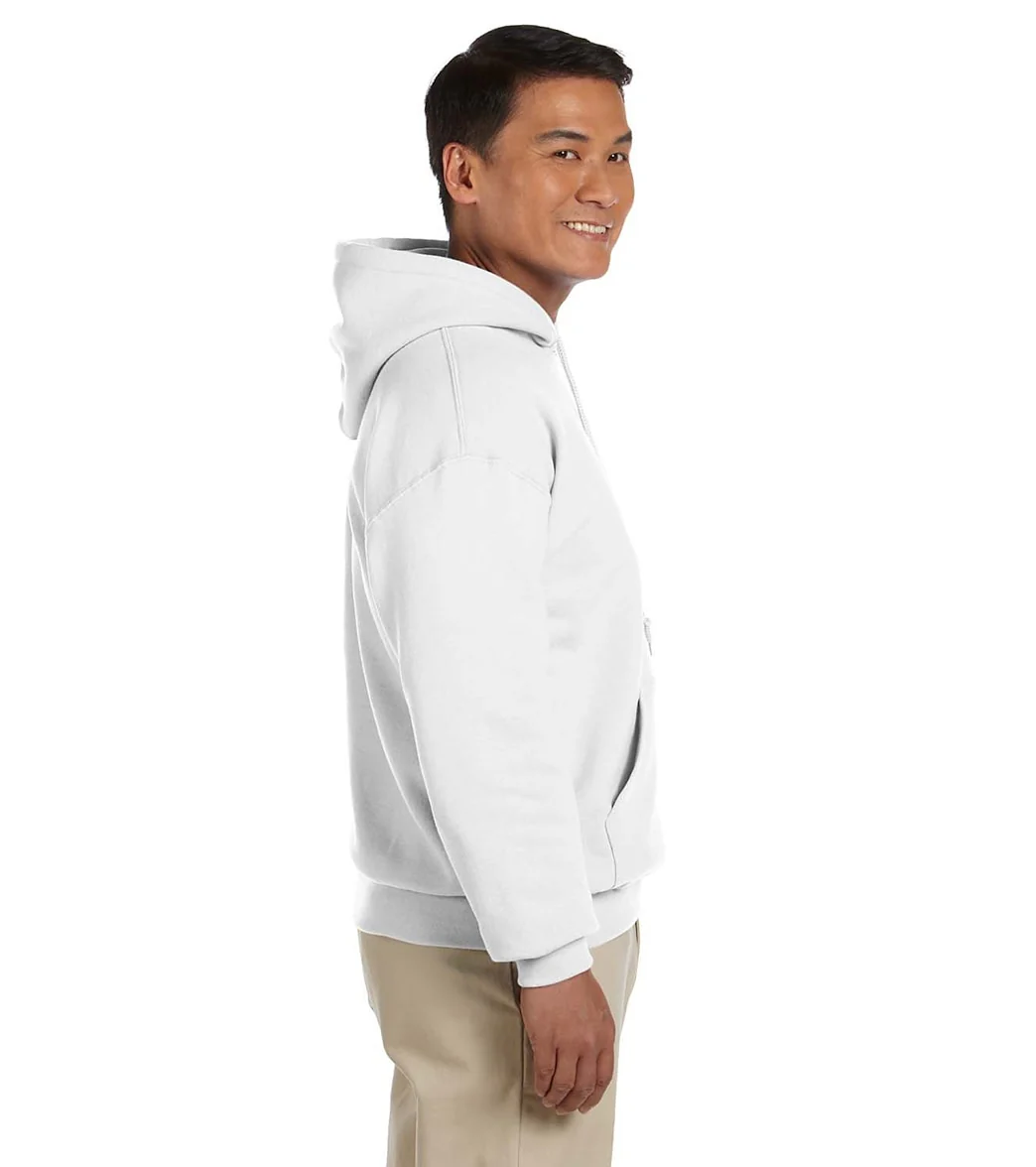 Gildan Unisex Heavy Blend Hoodie White - Image 2