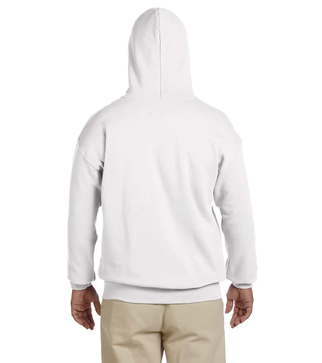 Gildan Unisex Heavy Blend Hoodie White - Image 3