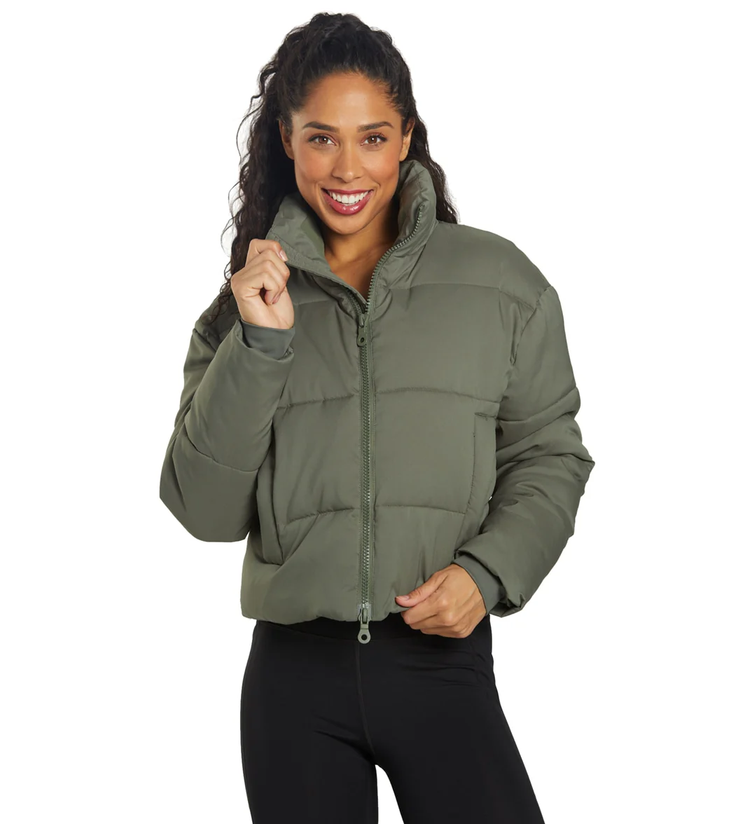 Girlfriend Collective Cropped Puffer Jacket - Image 7