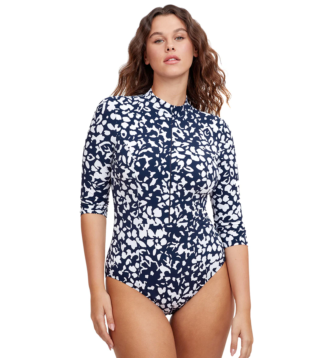 Gottex Modest Women's Mock Turtle Neck One Piece Swimsuit - Image 9