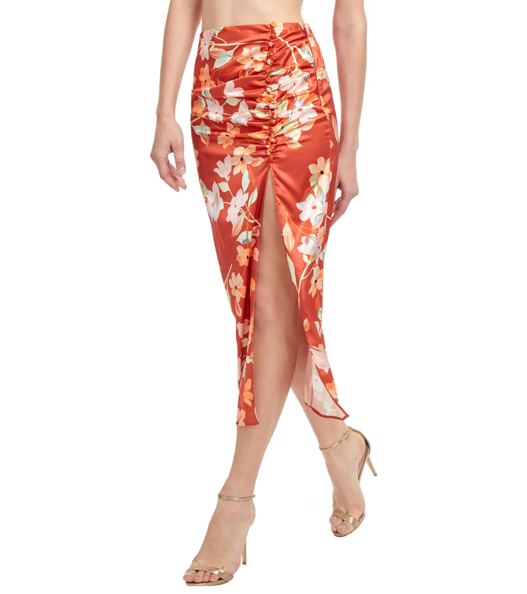 Gottex Women's Amore Am A Feminine Floral Side Slit Long Cover Up Skirt - Image 2