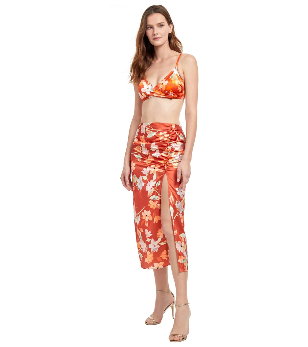 Gottex Women's Amore Am A Feminine Floral Side Slit Long Cover Up Skirt - Image 4