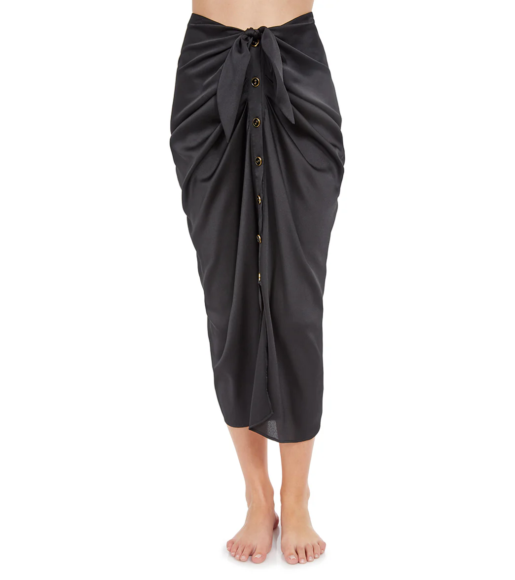 Gottex Women's High Class Sarong Cover Up Skirt Black