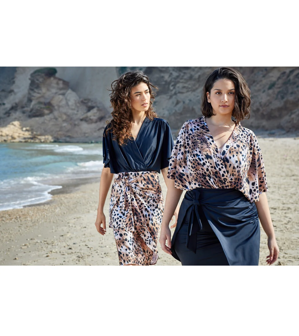 Gottex Women's Modest V Neck With Wide Sleeves One Piece Swimsuit - Image 13