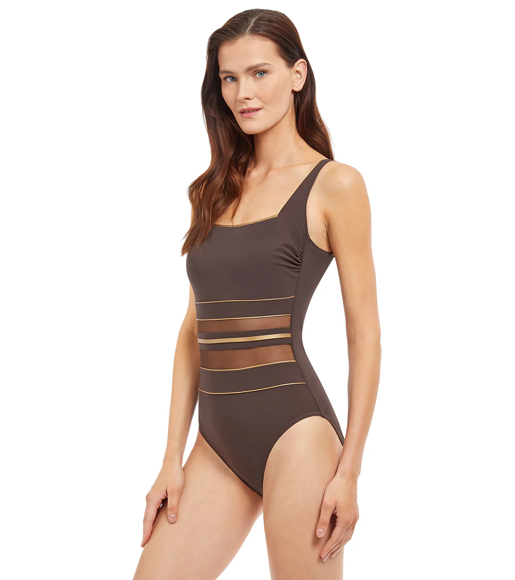 Gottex Women's Onyx Square Neck One Piece Swimsuit - Image 2