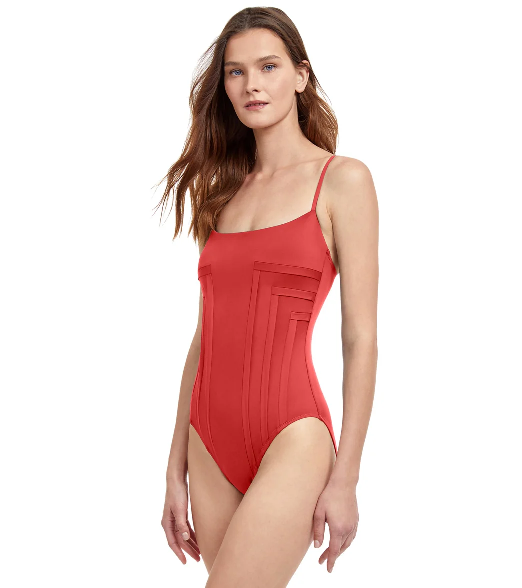 Gottex Women's Paloma Side Fold Princess Line One Piece Swimsuit - Image 2