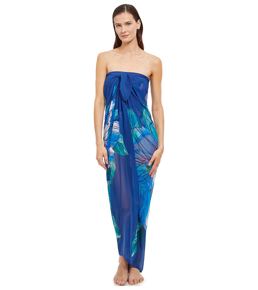 Gottex Women's Wild Flower Floral Pareo Cover Up - Image 11