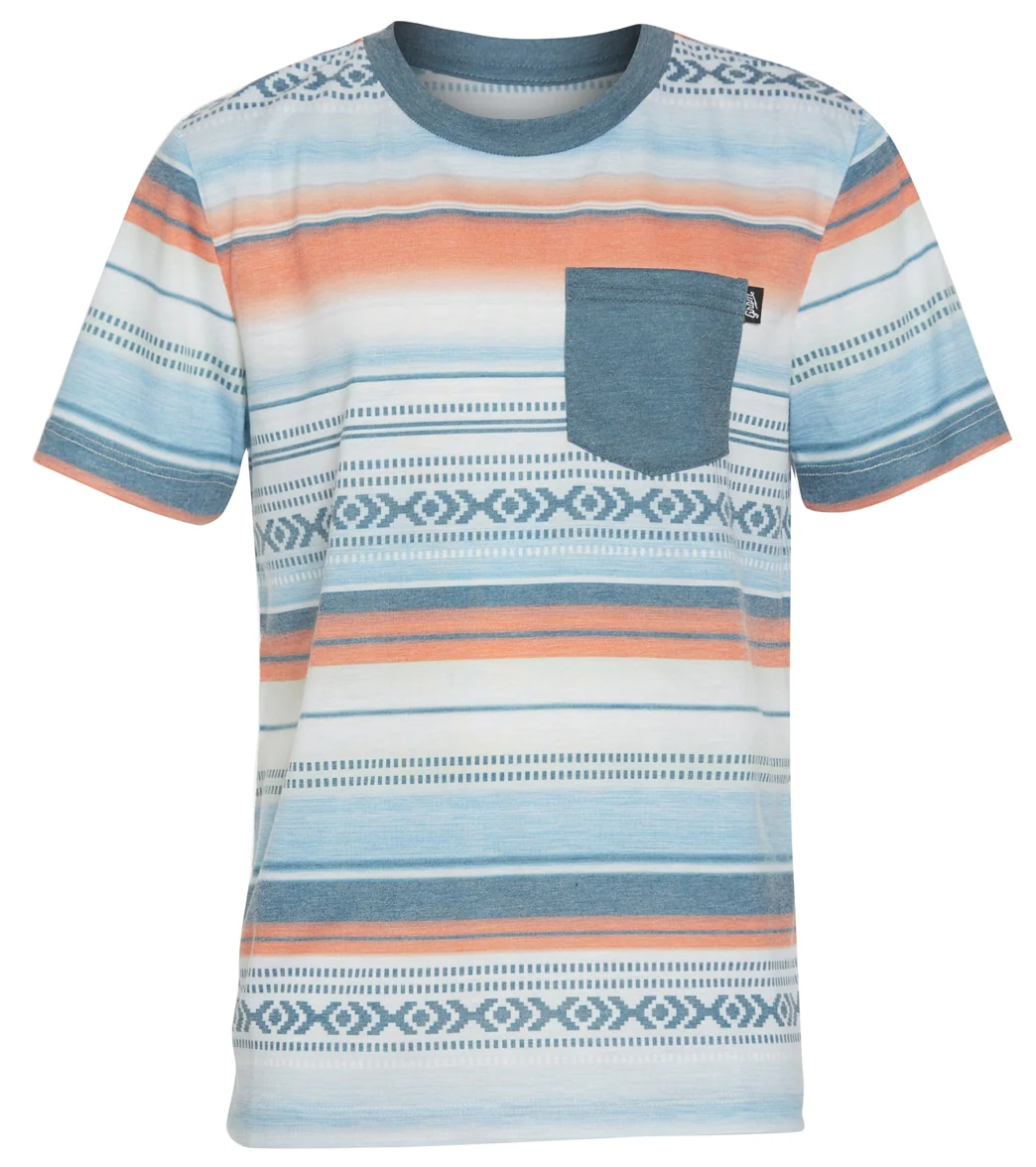 Grom Boys' Mesa Stripe Short Sleeve Knit Tee (Little Kid, Big Kid)