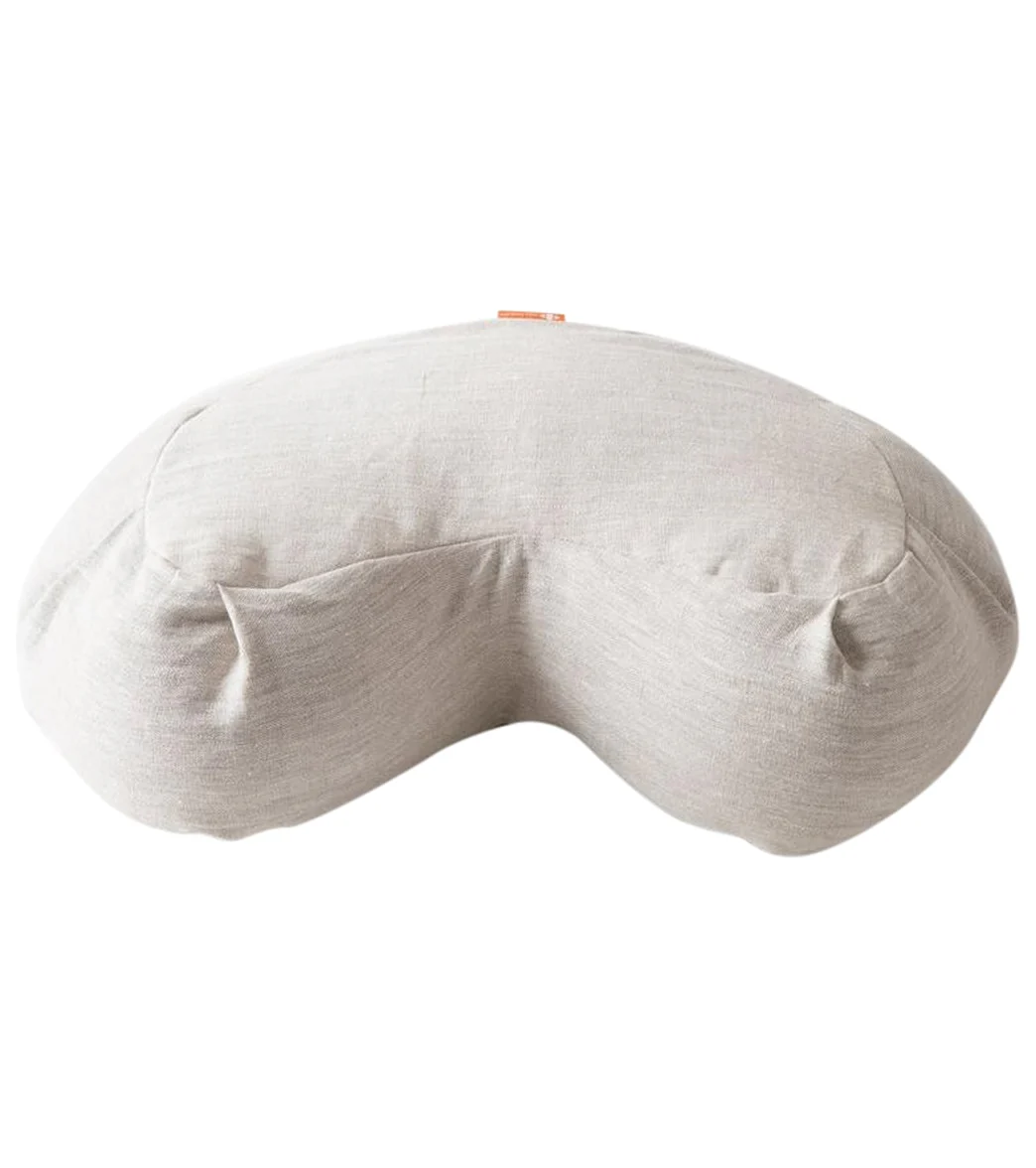 Halfmoon Linen Crescent Meditation Cushion - Image 4