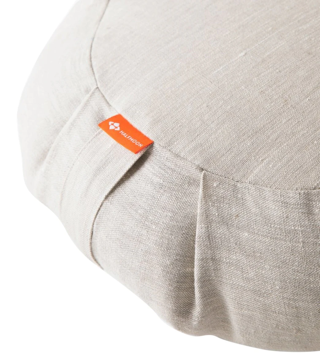 Halfmoon Linen Round Meditation Cushion - Image 10