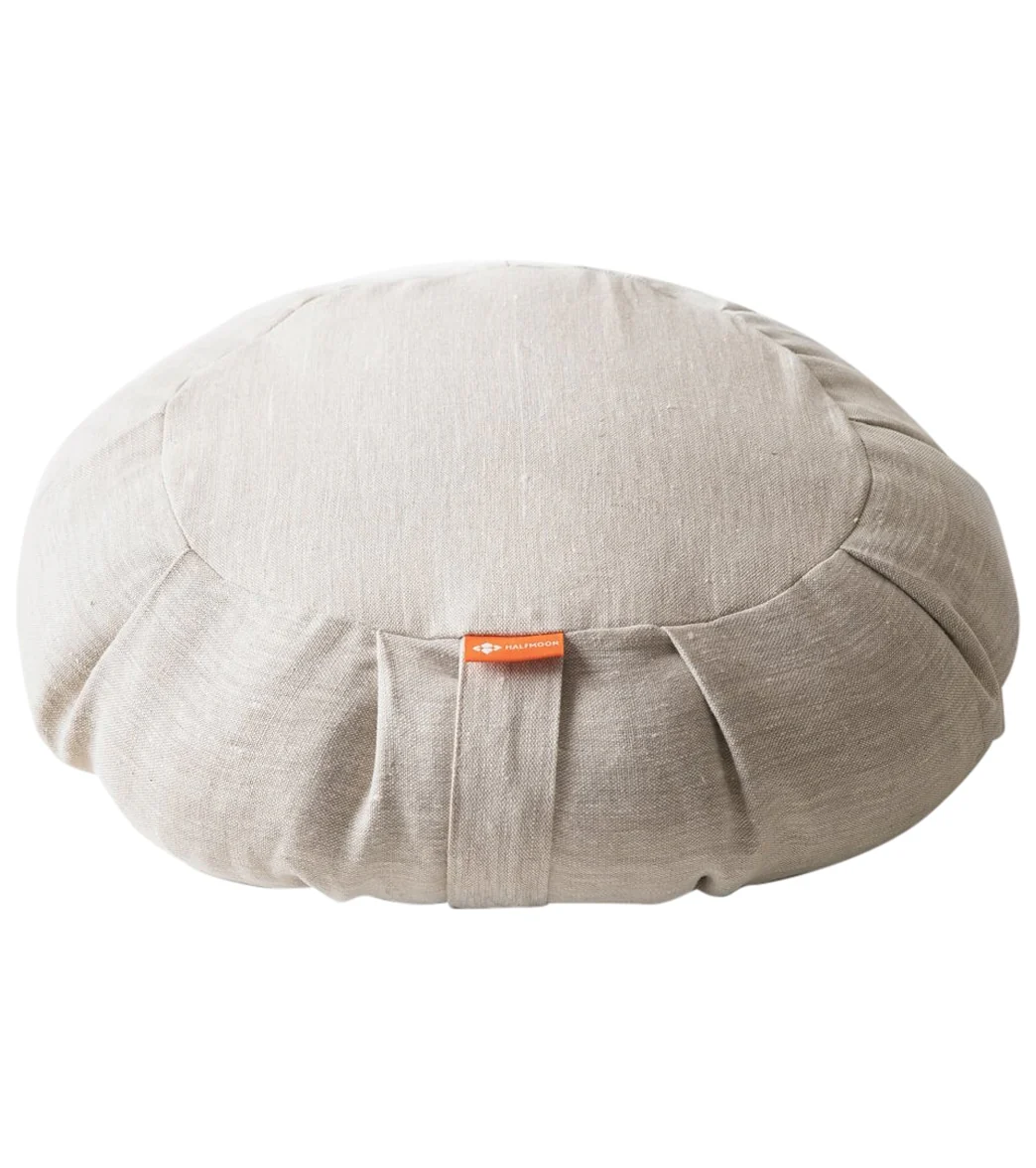 Halfmoon Linen Round Meditation Cushion - Image 12
