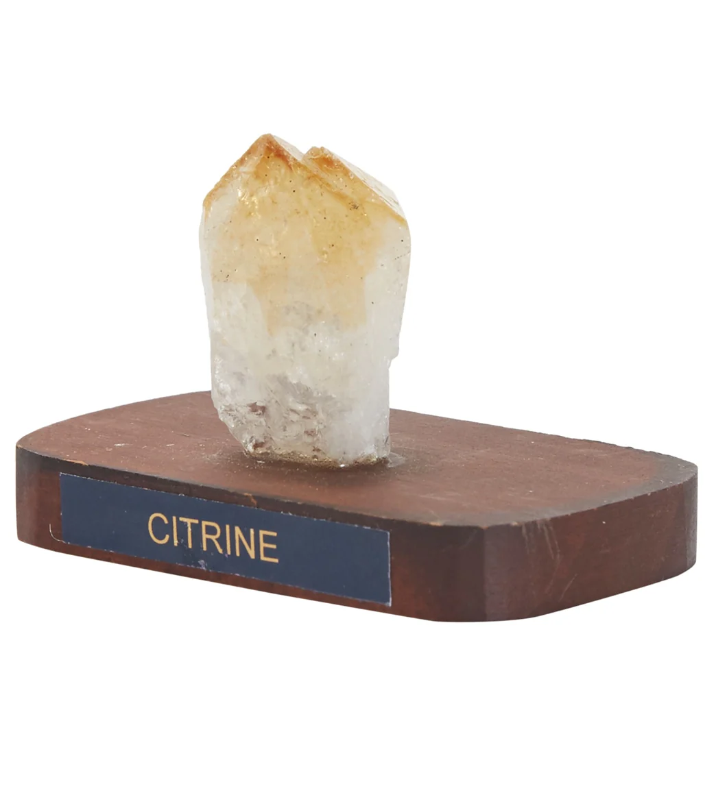 Healing N Love Citrine Crystal on Wooden Base - Image 3