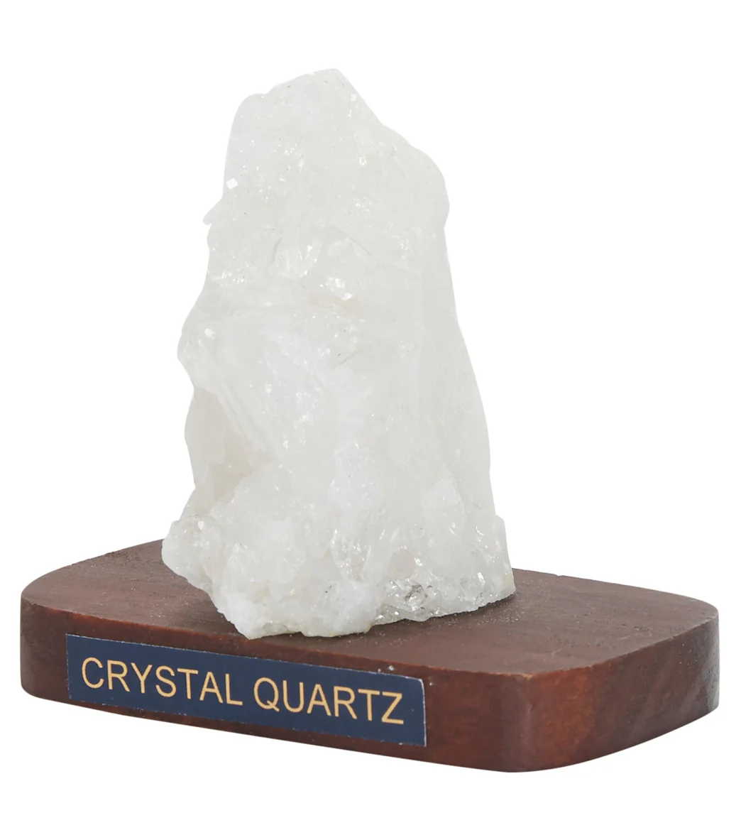 Healing N Love Crystal Quartz on Wooden Base - Image 4