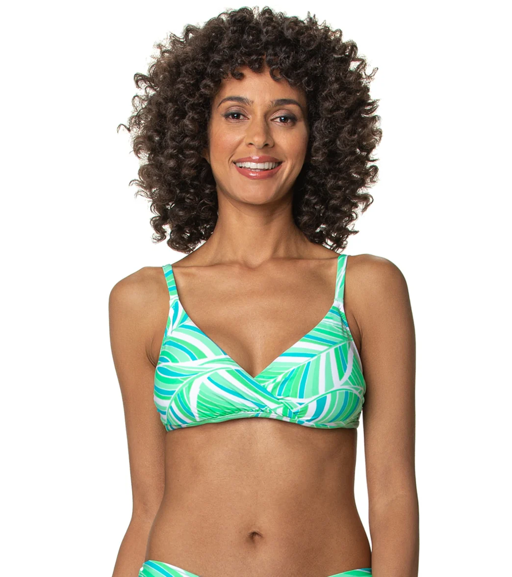 Helen Jon Women's Hana Shirred Crossover Bikini Top - Image 7