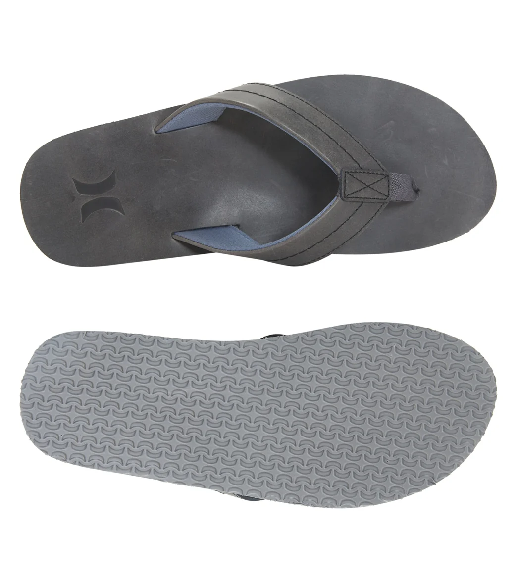Hurley Men's One And Only Leather Flip Flops - Image 4