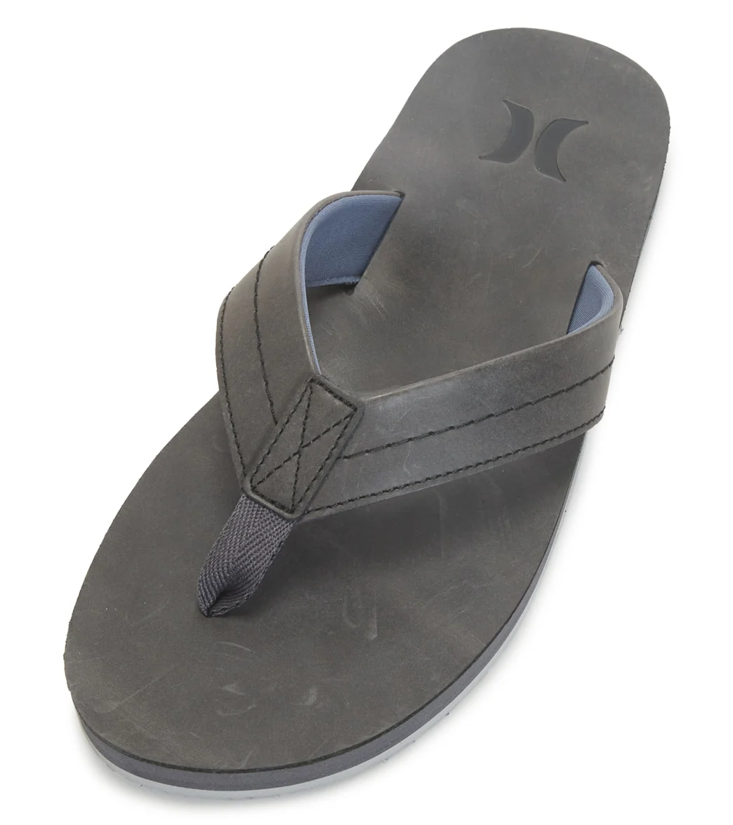 Hurley Men's One And Only Leather Flip Flops - Image 6