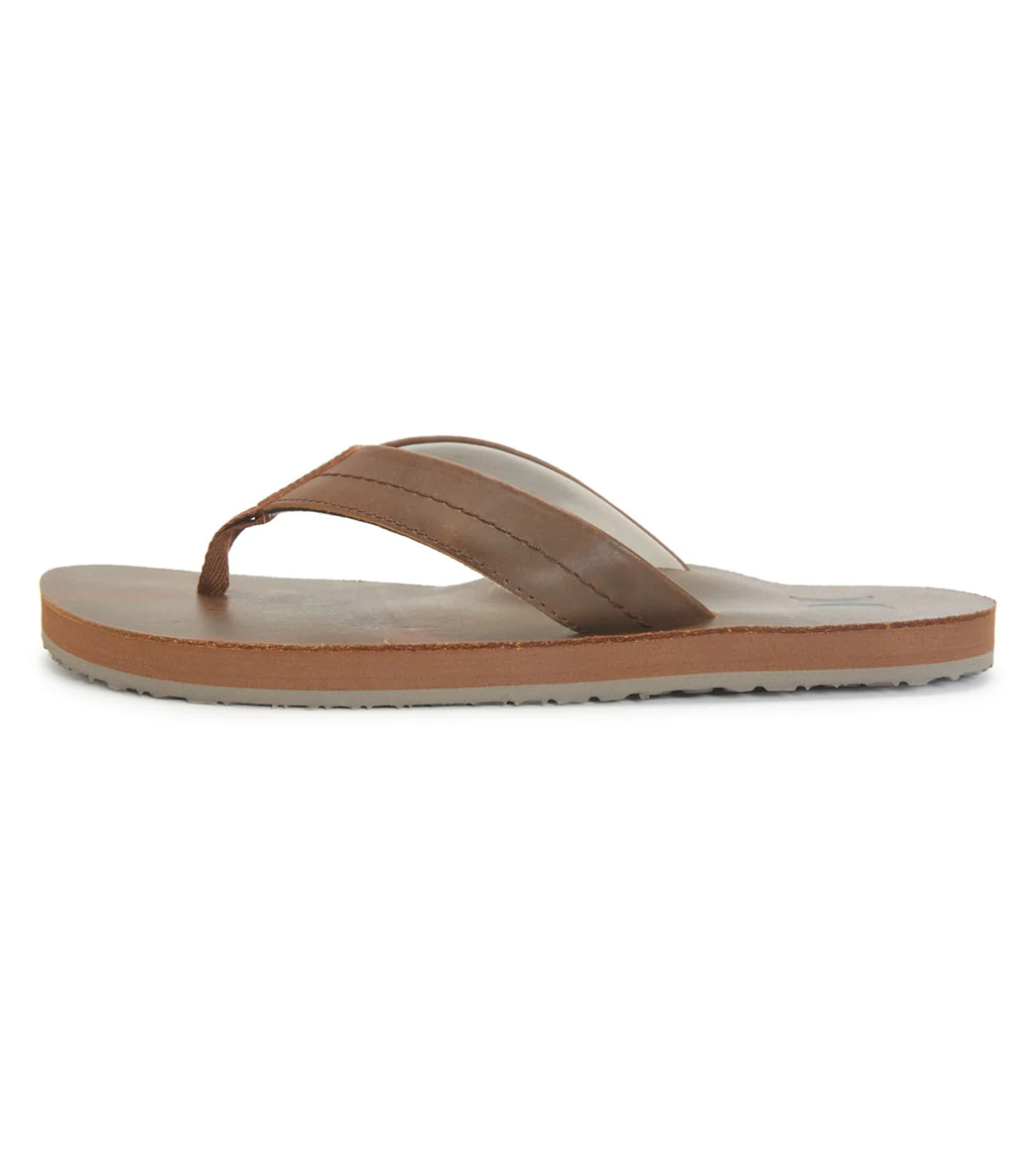 Hurley Men's One And Only Leather Flip Flops - Image 8