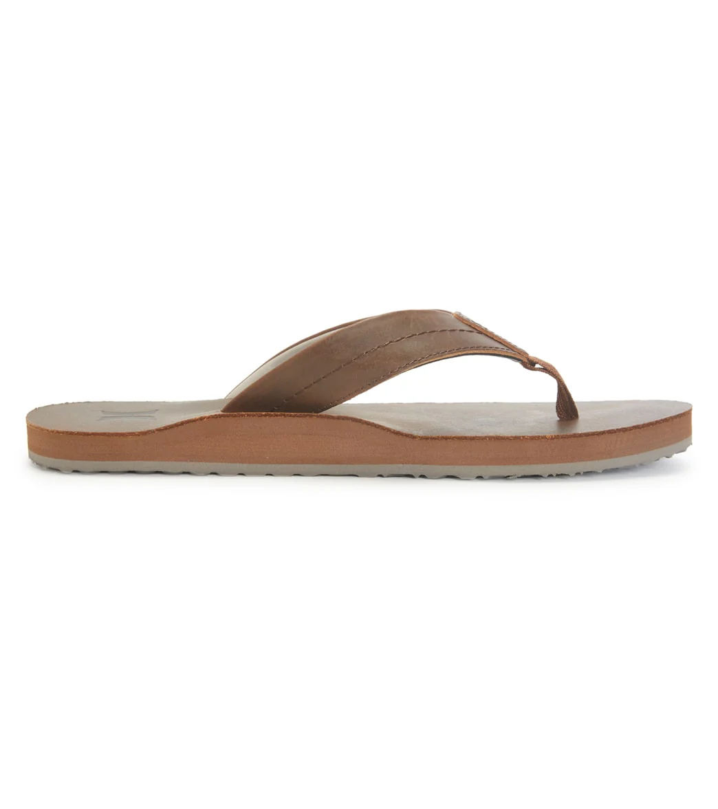 Hurley Men's One And Only Leather Flip Flops - Image 9