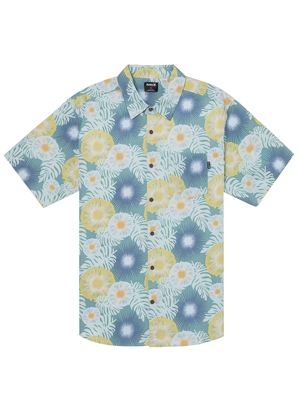 Hurley Men's One And Only Lido Stretch Short Sleeve Button-Up Shirt