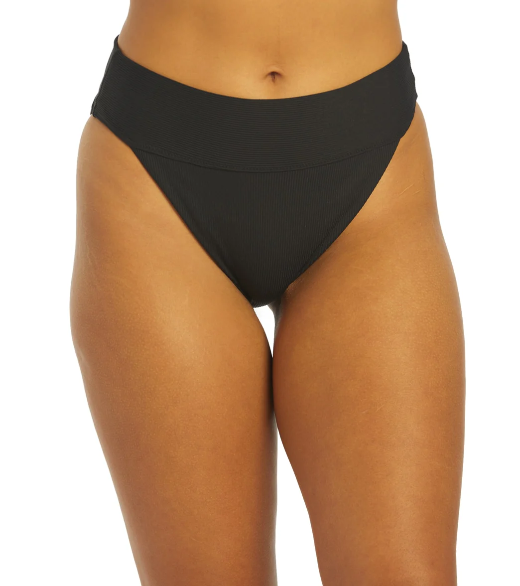 Hurley Women's Baby Rib High Waist Bikini Bottom - Image 8