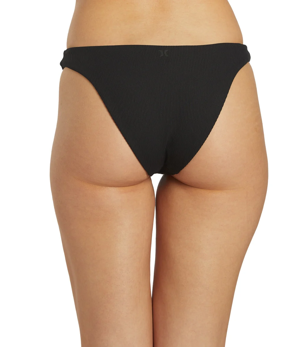 Hurley Women's Baby Rib Reversible Cheeky French Bikini Bottom - Image 3