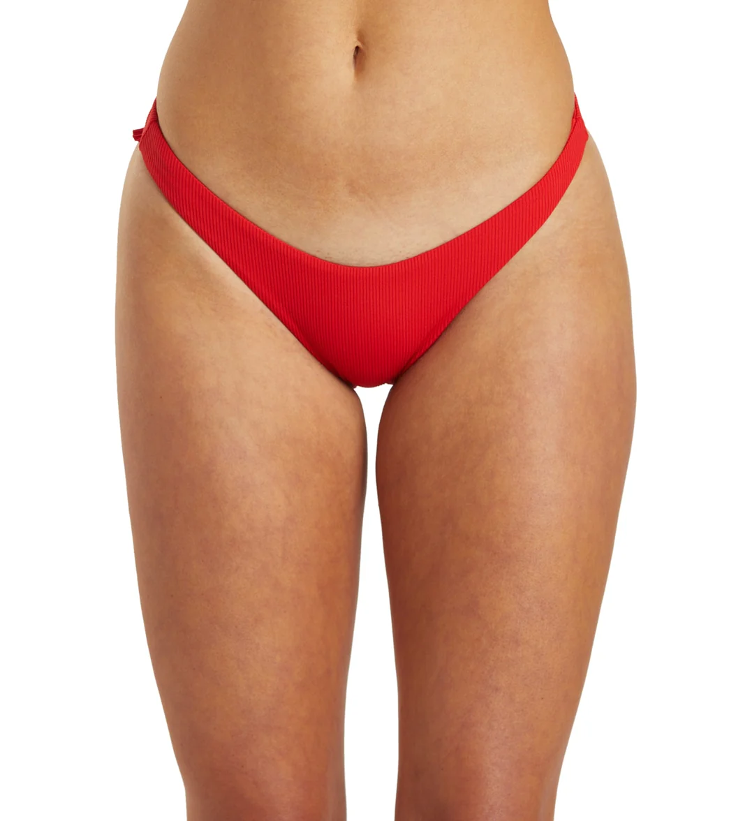 Hurley Women's Baby Rib Ruffle French Bikini Bottom - Image 8