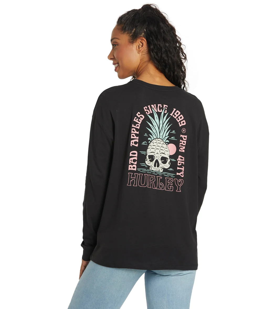 Hurley Women's Bad Apples Grace Oversize Long Sleeve Tee - Image 3