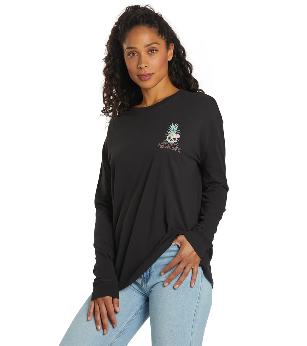 Hurley Women's Bad Apples Grace Oversize Long Sleeve Tee - Image 4