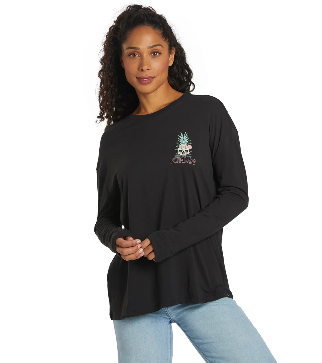 Hurley Women's Bad Apples Grace Oversize Long Sleeve Tee - Image 7