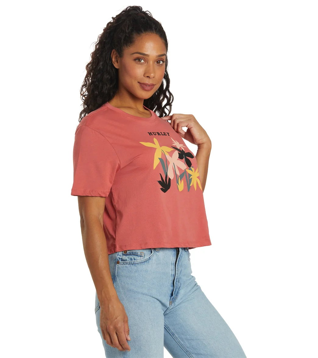 Hurley Women's Bloom Cropped Crew Tee - Image 2