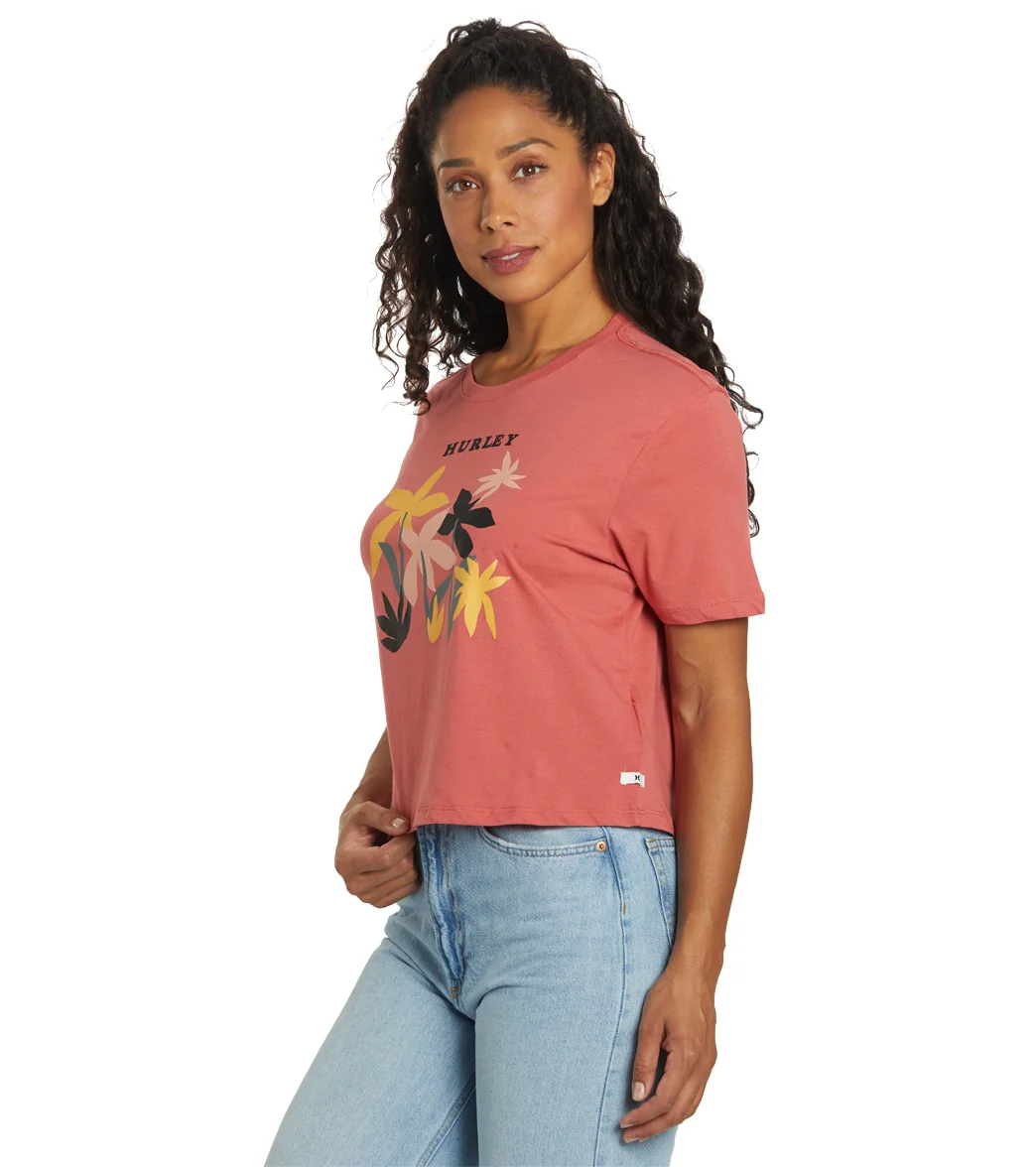 Hurley Women's Bloom Cropped Crew Tee - Image 4