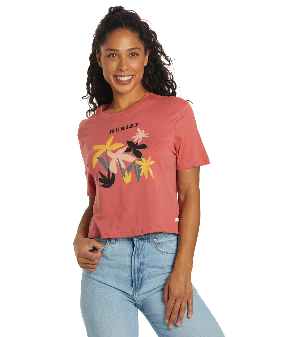 Hurley Women's Bloom Cropped Crew Tee - Image 7