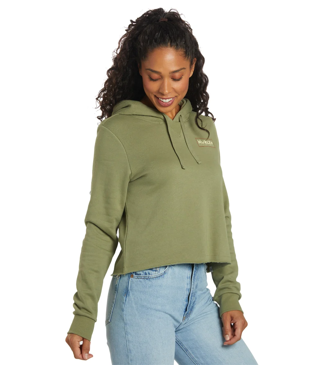 Hurley Women's Death In Paradise Cut Off Pullover Hoodie - Image 2